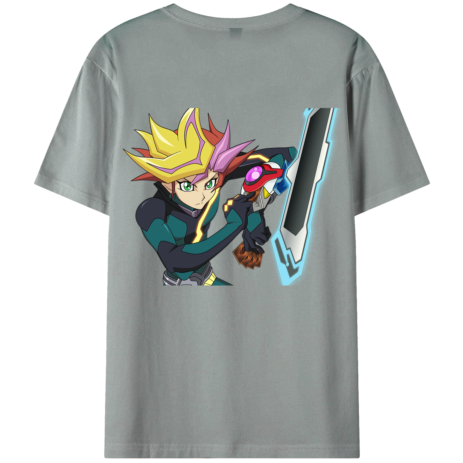 （画像用） 遊☆戯☆王 Yu-Gi-Oh! 綿100％ メンズ半袖Tシャツ（バックプリント） 通気性